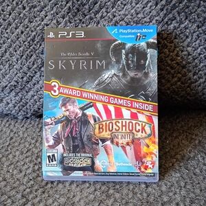 Sony 3 Game Bundle: Skyrim & BioShock Infinite - Black